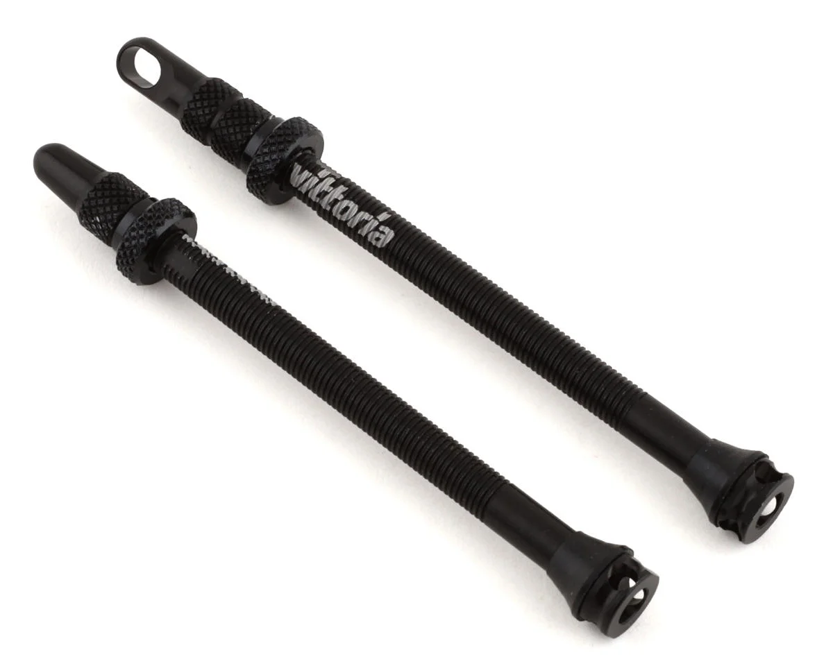 Vittoria Multiway Tubeless Valves (Black) (Pair) (80mm)